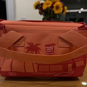 NWT Trader Joe's Orange and Red Mini Insulated Bag